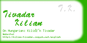 tivadar kilian business card